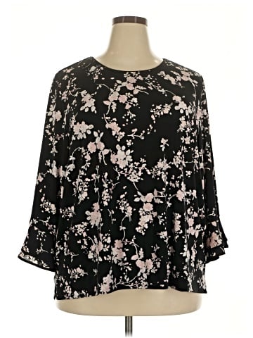 Karl Lagerfeld Paris 3/4 Sleeve Blouse (view 1)