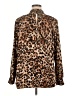 Chico's 100% Polyester Animal Print Brown Long Sleeve Blouse Size XL (3) - photo 2