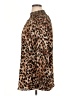 Chico's 100% Polyester Animal Print Brown Long Sleeve Blouse Size XL (3) - photo 5