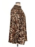 Chico's 100% Polyester Animal Print Brown Long Sleeve Blouse Size XL (3) - photo 4