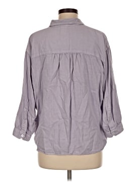 &Denim by H&M 3/4 Sleeve Button-Down Shirt (view 2)