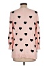 Adrianna Papell Hearts Pink Pullover Sweater Size L - photo 2