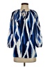 Chico's 100% Polyester Blue 3/4 Sleeve Blouse Size Sm (0) - photo 1