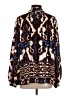 Black Label by Chico's 100% Polyester Blue Long Sleeve Blouse Size 2 - photo 2