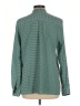 Unbranded 100% Polyester Houndstooth Green Teal Long Sleeve Blouse Size L - photo 2