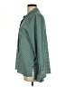 Unbranded 100% Polyester Houndstooth Green Teal Long Sleeve Blouse Size L - photo 5
