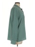 Unbranded 100% Polyester Houndstooth Green Teal Long Sleeve Blouse Size L - photo 4
