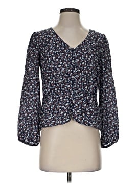 Madewell Silk Button-Front Peplum Top in Harvest Vine (view 1)
