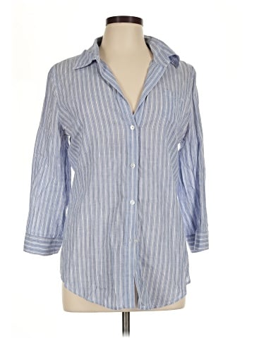 Elizabeth and James 3/4 Sleeve Button-Down Shirt (view 1)