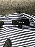 Theory Stripes Silver Short Sleeve Blouse Size P (petite) - photo 7