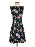 Suno Print Blue Cocktail Dress Size 4 - photo 1