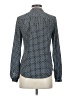 MICHAEL Michael Kors 100% Polyester Tweed Blue Long Sleeve Blouse Size XS - photo 2