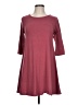 Architect Solid Burgundy Casual Dress Size L (petite) - photo 1