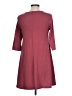 Architect Solid Burgundy Casual Dress Size L (petite) - photo 2