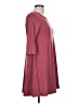 Architect Solid Burgundy Casual Dress Size L (petite) - photo 4