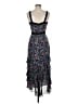 Saloni Floral Black Cocktail Dress Size 6 - photo 2