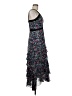 Saloni Floral Black Cocktail Dress Size 6 - photo 4