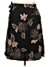 Talbots 100% Silk Floral Black Silk Skirt Size 14 (petite) - photo 2