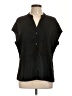 Assorted Brands 100% Terylene Black Short Sleeve Blouse Size L - photo 1