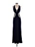 Xscape Blue Black Cocktail Dress Size 2 - photo 1