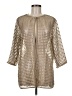 Chico's 100% Polyester Metallic Gold Coat Size M - photo 1