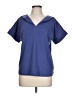 Draper's & Damon's Blue Short Sleeve Top Size L (petite) - photo 1