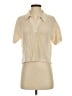 Happily Grey Ivory Short Sleeve Blouse Size S - photo 1