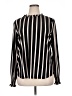 Adrianna Papell Stripes Black Long Sleeve Blouse Size XL - photo 1