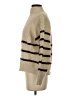 Moon River Stripes Tan Turtleneck Sweater Size S - photo 5
