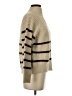 Moon River Stripes Tan Turtleneck Sweater Size S - photo 4