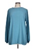 Assorted Brands 100% Polyester Teal Long Sleeve Blouse Size 12 - photo 1