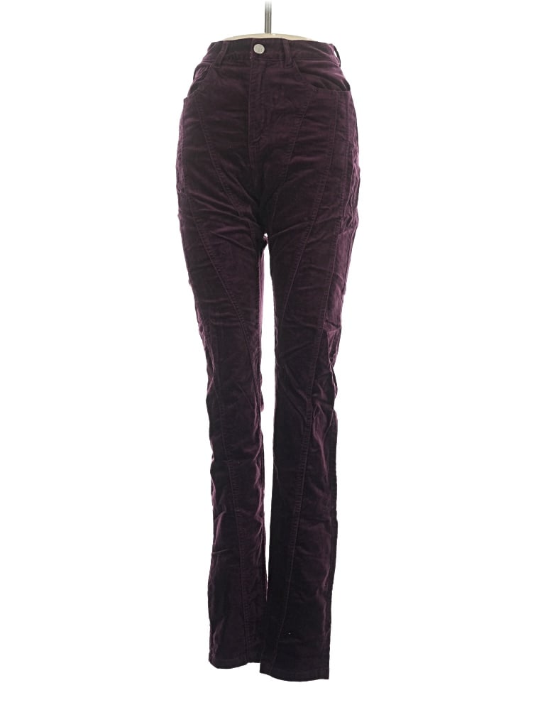 Missguided Casual Pants - High Rise: Burgundy Bottoms - Size 2
