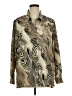 Kaktus Animal Print Gold Long Sleeve Button-Down Shirt Size XL - photo 1