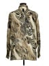 Kaktus Animal Print Gold Long Sleeve Button-Down Shirt Size XL - photo 2