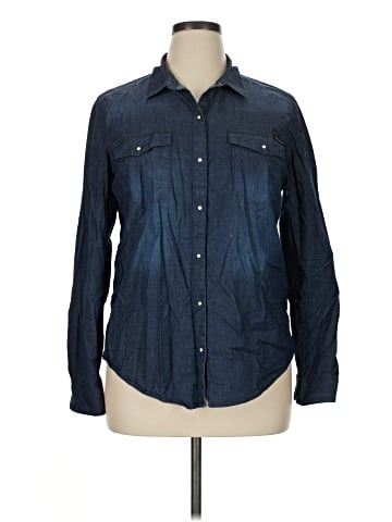 CALVIN KLEIN JEANS Long Sleeve Button-Down Shirt (view 1)