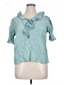 Ann Taylor LOFT Teal Short Sleeve Blouse Size XL - photo 1