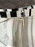 Unbranded Stripes Silver Long Sleeve Blouse Size M - photo 7