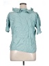 Ann Taylor LOFT Teal Short Sleeve Blouse Size XL - photo 2