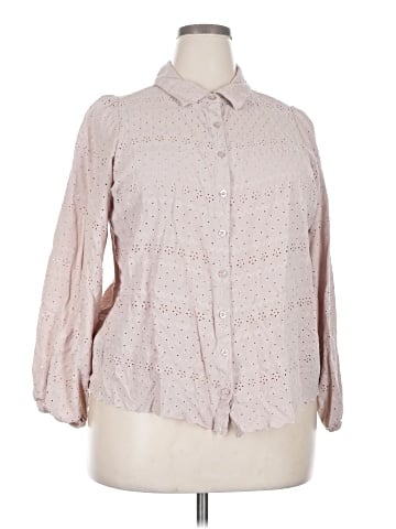Torrid 3/4 Sleeve Button-Down Shirt (view 1)