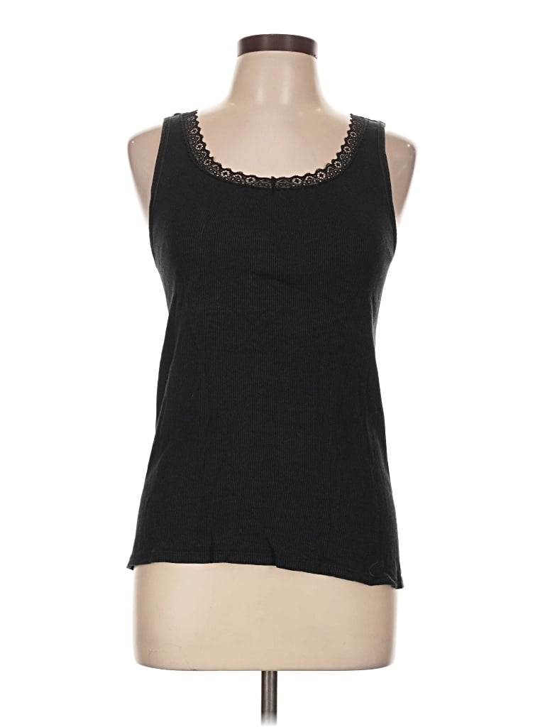 Pre-owned Jockey Sleeveless Top Black Scoop Neck Tops