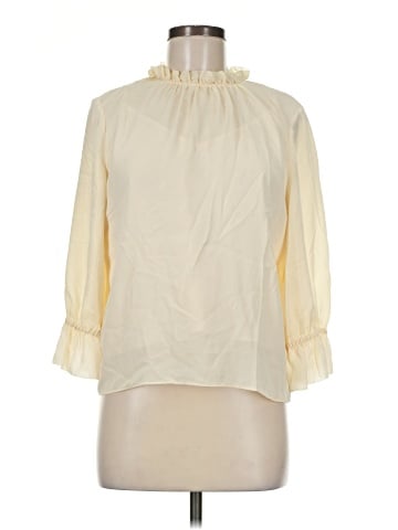 FRAME 3/4 Sleeve Silk Top (view 1)