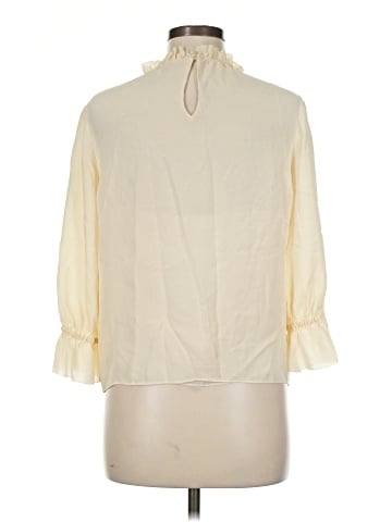 FRAME 3/4 Sleeve Silk Top (view 2)
