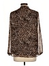 Daniel Rainn Animal Print Brown Long Sleeve Blouse Size L - photo 2