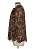 Daniel Rainn Animal Print Brown Long Sleeve Blouse Size L - photo 5