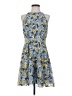 Maison Jules 100% Polyester Print Blue Cocktail Dress Size 4 - photo 1