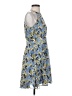 Maison Jules 100% Polyester Print Blue Cocktail Dress Size 4 - photo 4