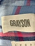 Grayson 100% Linen Plaid Blue Long Sleeve Button-Down Shirt Size XS (1) - photo 7