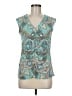 Essentials by Milano Teal Sleeveless Blouse Size M - photo 1
