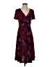 Chaps Floral Burgundy Casual Dress Size S - photo 1