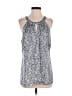 Cache 100% Polyester Gray Sleeveless Blouse Size XL - photo 1